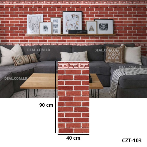 (40X90cm) Bricks Design Wall Sticker Foam Self Adhesive For Wall Decor