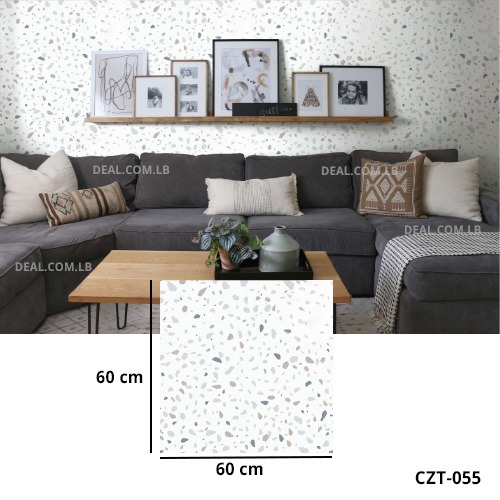 (60X60cm) Terrazzo Pattern Design Wall Sticker Foam Self Adhesive For Wall Decor