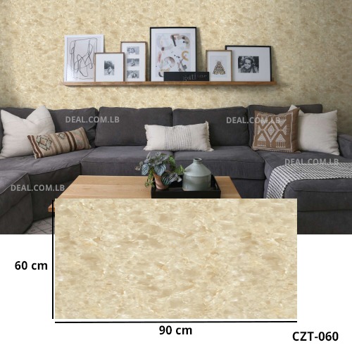 (60X90cm) Marble Cream Texture Pattern Wall Sticker Foam Self Adhesive For Wall Decor