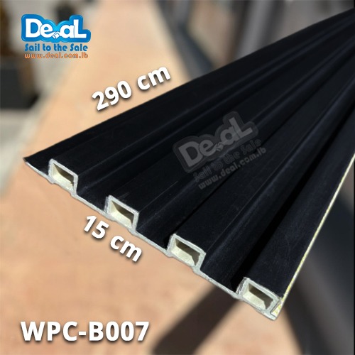 (Black Color-B007) WPC Wall Panel 15 x 1.7 x 290cm