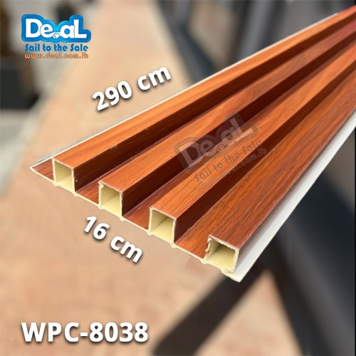 (Cherry Wood Color-8038) WPC Wall Panel Size: 16 x 2.4 x 290cm