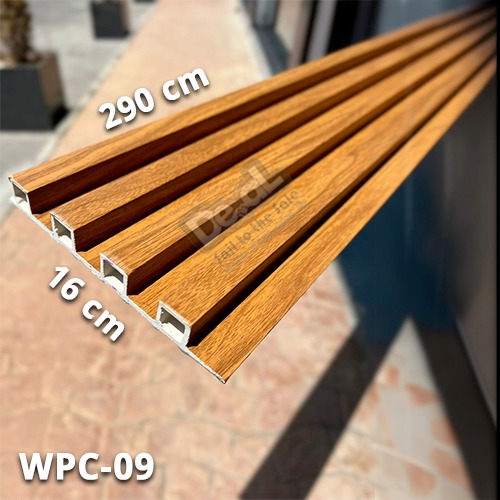 (Natural Wood Color A-009) WPC Wall Panel Size: 16 x 2.4 x 290cm