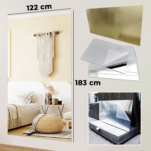 122CMx183CM Self Adhesive Flexible Wall Mirror