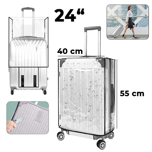 24 inch Luggage cover transparent trolley protection cover for waterproof suitcase cover