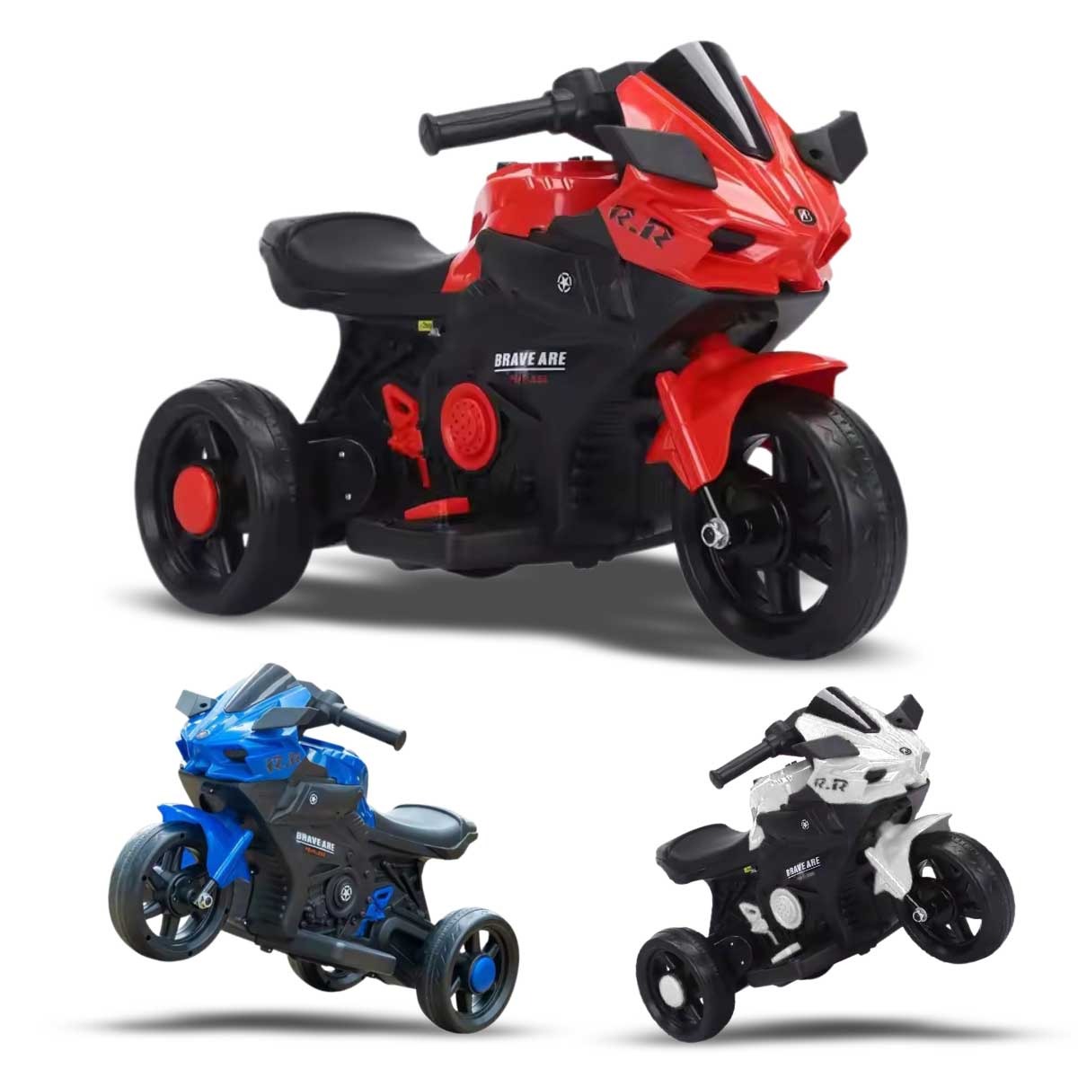 3+ Years Kids Police Bike Aluminum Frame Portable Rechargeable Motorcycle with Music For Children