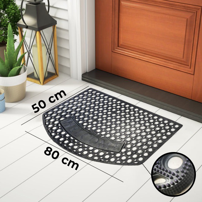 50x80cm Indoor & Outdoor Waterproof Rubber Door Mat