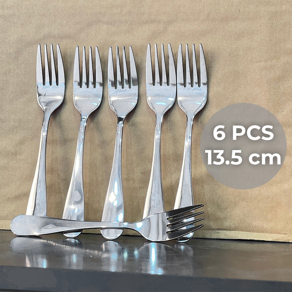 6 Pieces Stainless Steel Dessert Fork 13.5cm