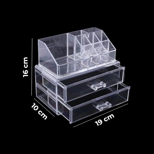 Acrylic Makeup Cosmetic Organizer Storage Box (W19xH16xD10)cm