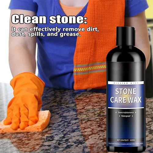 Granite and Stone Cleaner Granit Cleaning Solution with Waterproof Polishing Wax - Stone Daily Polish Products pH Balanced Cleaner for Glass Slate Tile Limestone Helves