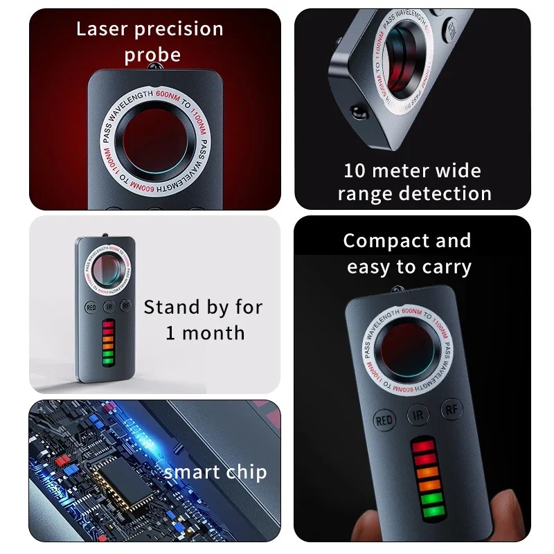 Hidden Camera Detector M40 Anti Spy Gadget Professional Wiretapping Bug Car GPS Tracker Infrared Camera Spy Things Search Device