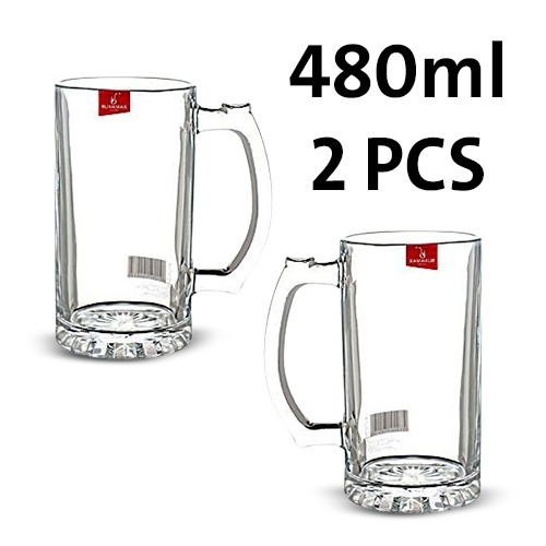 High Quality 480ml Glass Beer & Cocktail Cup 2 pcs