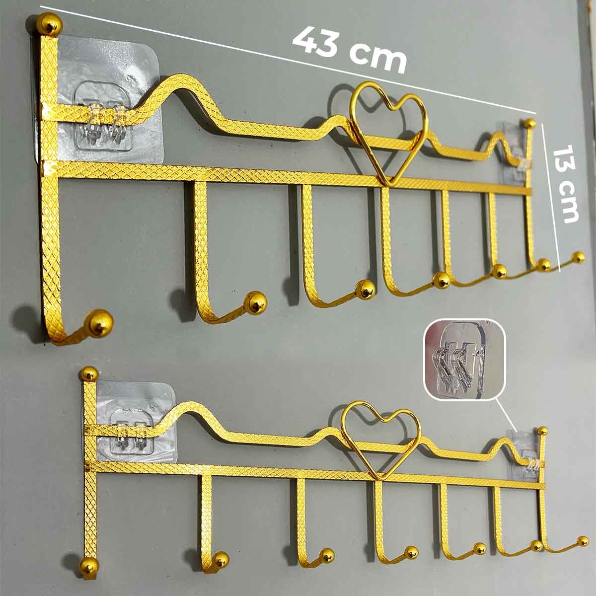 Modern Clothes Hanger Multifunctional Hook 7 in 1 Gold Hangers