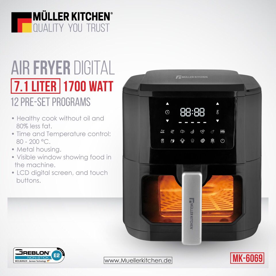Muller Koch Air Fryer Digital 7.1 Liter 1700Watt