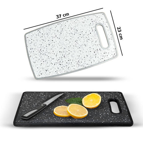Plastic Cutting Board with Marble Design Size 37x23cm
