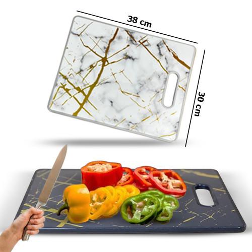 Rectangular Cutting Board Marble Design Size 38 x 30cm