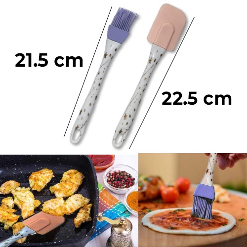 Set+of+2+Pieces+Silicone+Spatula+and+Silicone+Oil+Basting+Brush+Multi-Purpose+Silicone+Durable