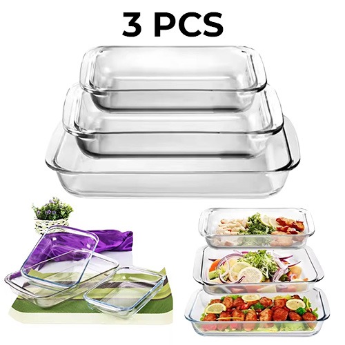 Set+of+3+Pieces+Pyrex+Glass+Baking+Tray+Oven+Bakeware+%28Rectangular%29