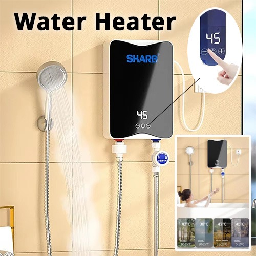 Water Heater Electric, 5500w 220v Electric Water Heater w Led Digital Display, Instantaneous Water Heater For Bathroom, Hairdressing Salon, Hotel, Caravan, Bar, School, Hospital