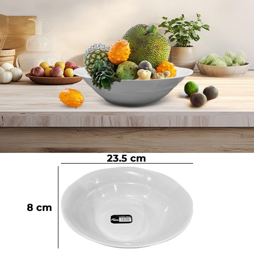 White Melamine Bowl 10Inch (23.5x8cm)