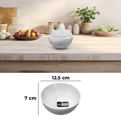 White Melamine Bowl 5Inch (12.5x7cm)