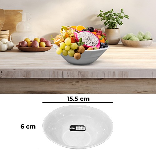 White Melamine Bowl 7Inch (15.5x6cm)