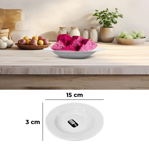 White+Melamine+Round+Deep+Plate+6Inch+%2815x3cm%29