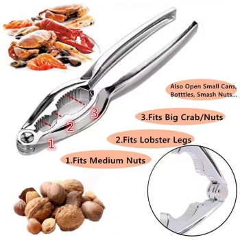 Nut+Cracker+Plier+Sheller+Opener+Walnut+Chrome+Kitchen+Nut+Cracker