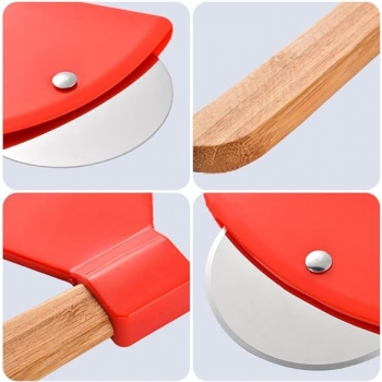 Axe+Wooden+Handle+Pizza+Cutter+Rotating+Blade+Home+Kitchen+Cutting+Tool%2CStainless+Steel+Pizza+Cutter