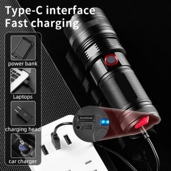 XA-B702+High+Range+Aluminum+Alloy+Flashlight+%26+Power+Bank+Charging+Treasure