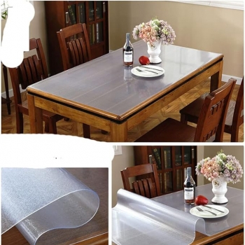 2mm+Blurred+Tablecloth+Table+Protector+Eco+Thicken+Protective+Desk+Blotter+Mat+Cover+Waterproof+Wipeable+Tablecloth+Roll+Easy+Clean+PVC+Vinyl+Dining+Coffee+Tabletop+Protection+Liner+Pad