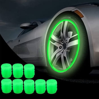 Tyre+Valve+Caps+Luminous+Glow+Car+Tire+Air+Stem+Valve+Cap+Covers+%284+Pcs%29