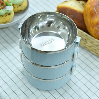 Stainless+Steel+Lunch+Box+3+Layers+With+Handle