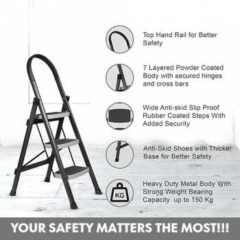 5+Steps+Ladder+for+Home+-+Foldable+Steel+5+Steps+Ladder-Wide+Anti+Skid+Steps+-+Space-Saving+%28Grey%29