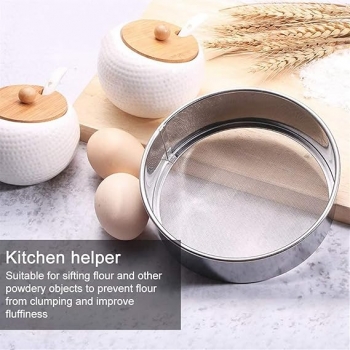 Mesh+Stainless+Steel+Strainers+Multi-Size+Kitchen+Food+Flour+Sieve+Powder+6+Pcs