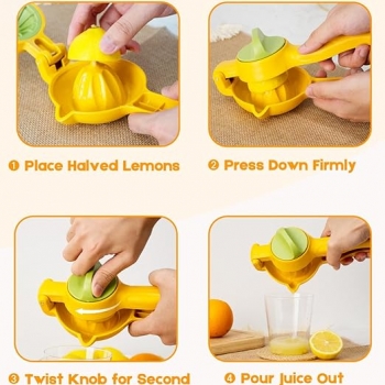 Lemon+Squeezer%2C+Manual+Citrus+Juicer%2C+Lemon+Juicer+with+Rotating+Hinge+Blade+Hand+Juicer+Squeezer+with+a+leaking+spoon+for+Extracting+the+Most+Juice+Possible