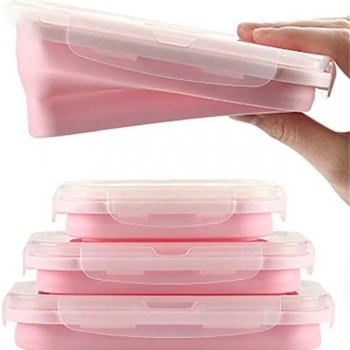 4+Pieces+Silicone+Preservation+Storage+Food+Box