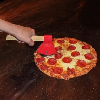 Axe+Wooden+Handle+Pizza+Cutter+Rotating+Blade+Home+Kitchen+Cutting+Tool%2CStainless+Steel+Pizza+Cutter