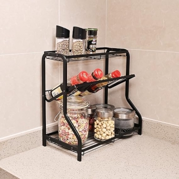 Metal+3+Tier+Kitchen+Spice+Rack+Herb+Storage+Holder+Freestanding+Seasoning+Shelf