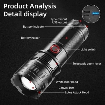 XA-B702+High+Range+Aluminum+Alloy+Flashlight+%26+Power+Bank+Charging+Treasure