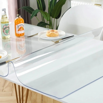 3mm+Clear+Tablecloth+Table+Protector+Eco+Thicken+Protective+Desk+Blotter+Mat+Cover+Waterproof+Wipeable+Tablecloth+Roll+Easy+Clean+PVC+Vinyl+Dining+Coffee+Tabletop+Protection+Liner+Pad