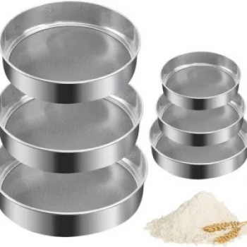 Mesh+Stainless+Steel+Strainers+Multi-Size+Kitchen+Food+Flour+Sieve+Powder+6+Pcs